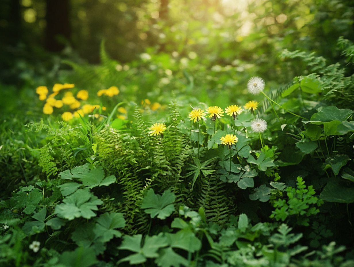 Infographic showing key takeaways about foraging edible plants.