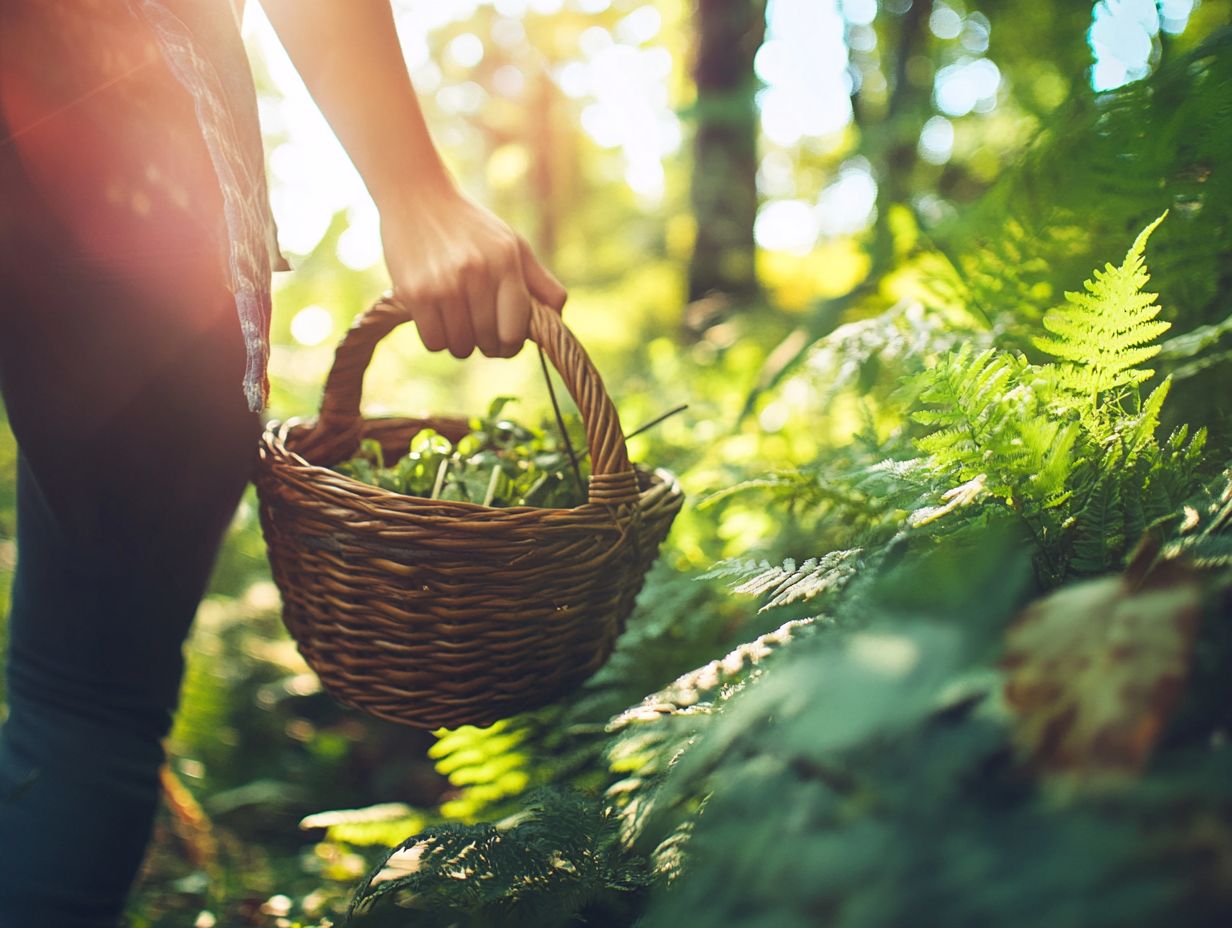 Illustration of sustainable foraging practices