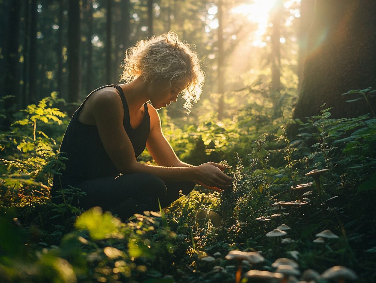 A variety of wild foods illustrating physical health benefits