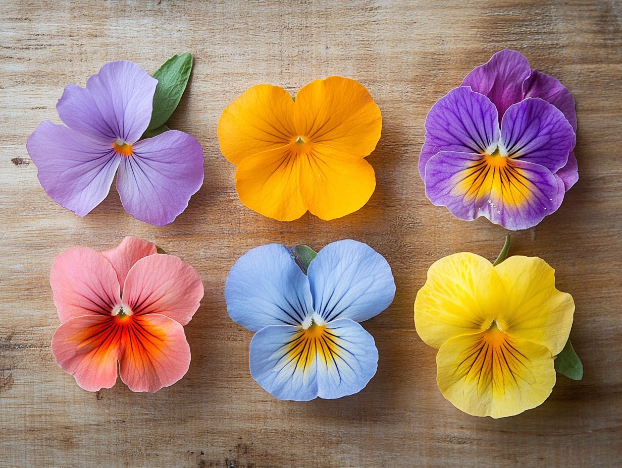 A vibrant selection of edible flowers for culinary use.