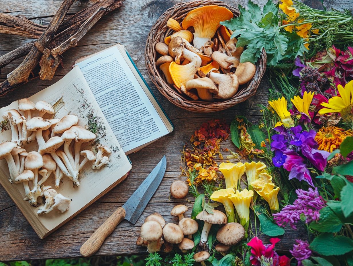 A variety of wild edible plants for spring foraging