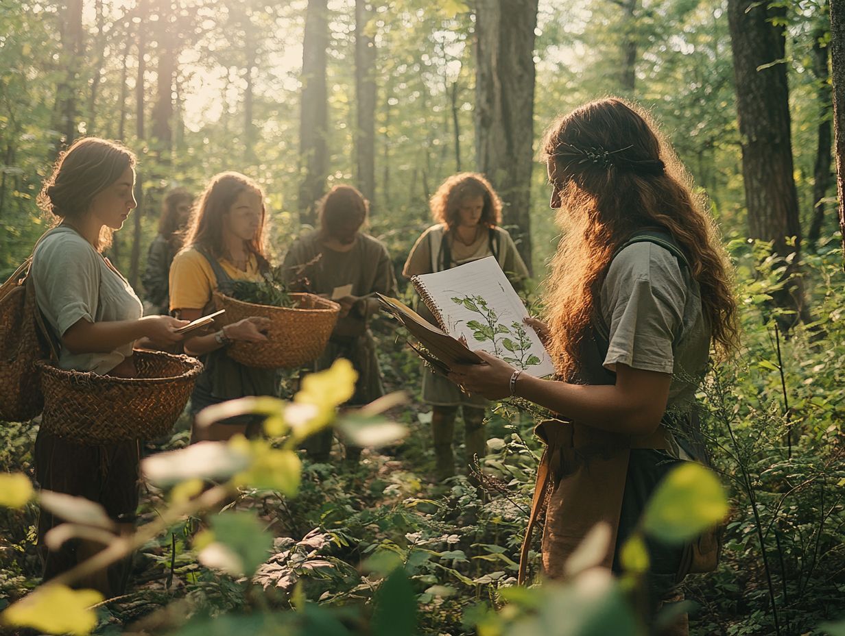 A guide image depicting tips for starting your own foraging group.