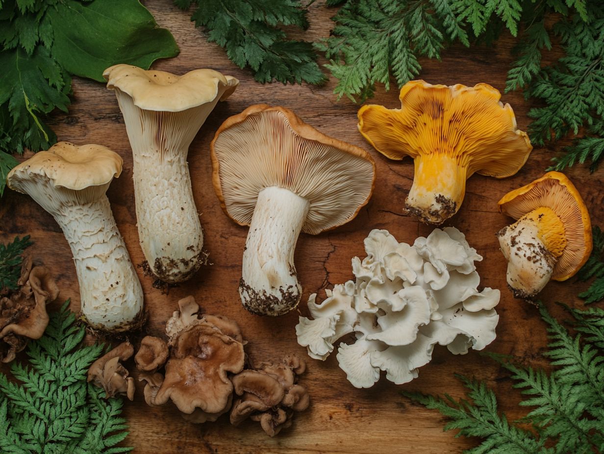 Different methods to preserve foraged fungi.