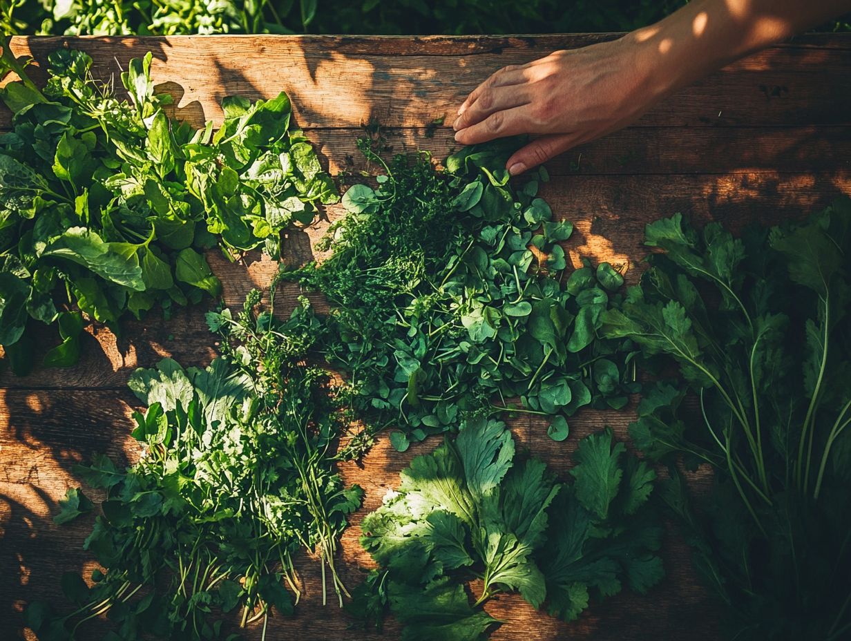 A photo depicting the top 7 wild greens to harvest in spring.