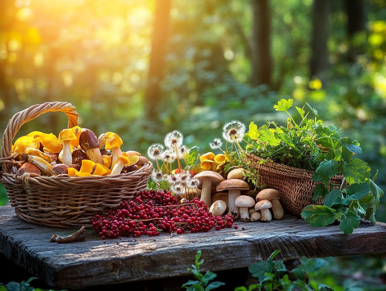 Delicious feel-good edibles featuring wild plums and mushrooms.