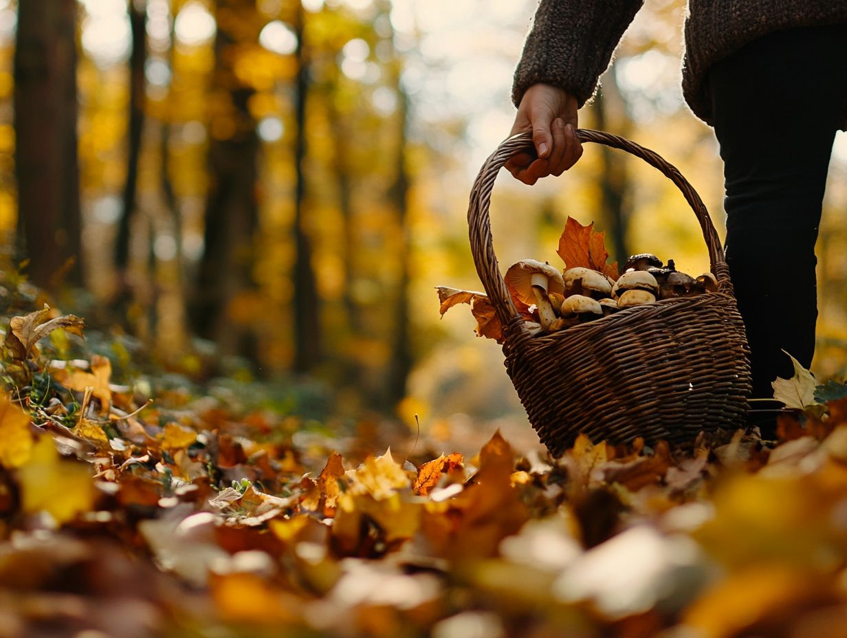 Visual guide to safety tips for autumn foraging