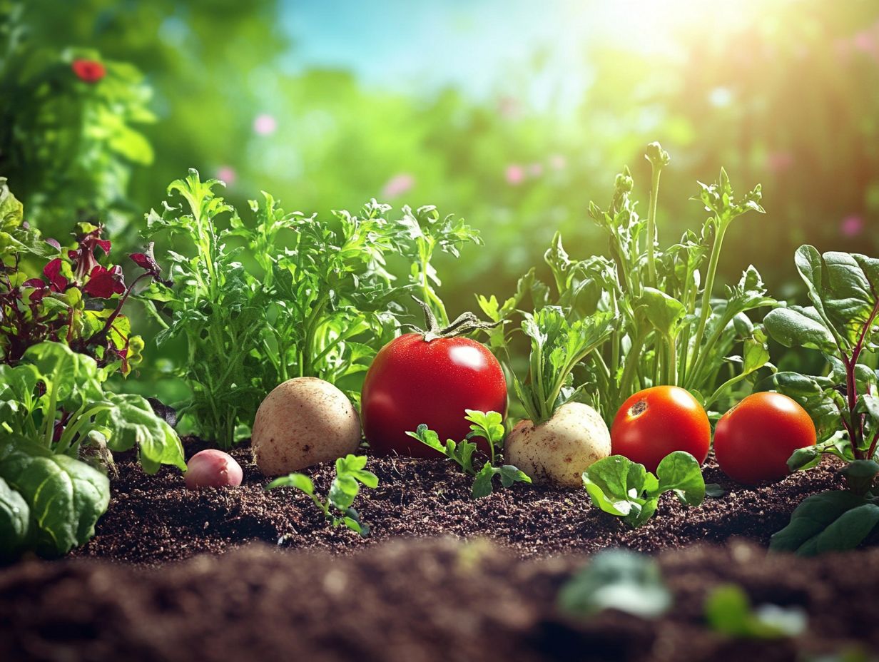 An illustration showing the life cycle of edible plants