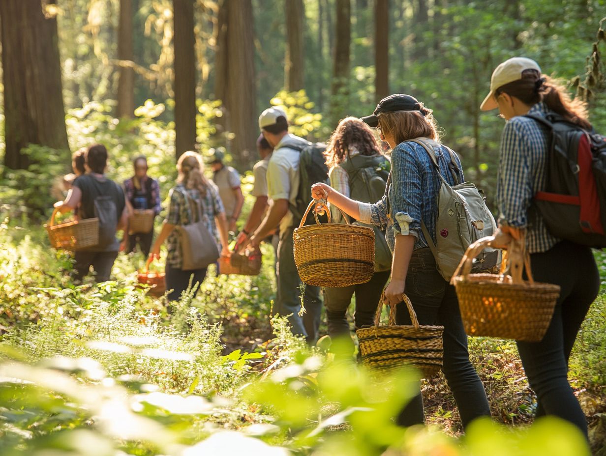 Volunteers foraging for food to support local communities