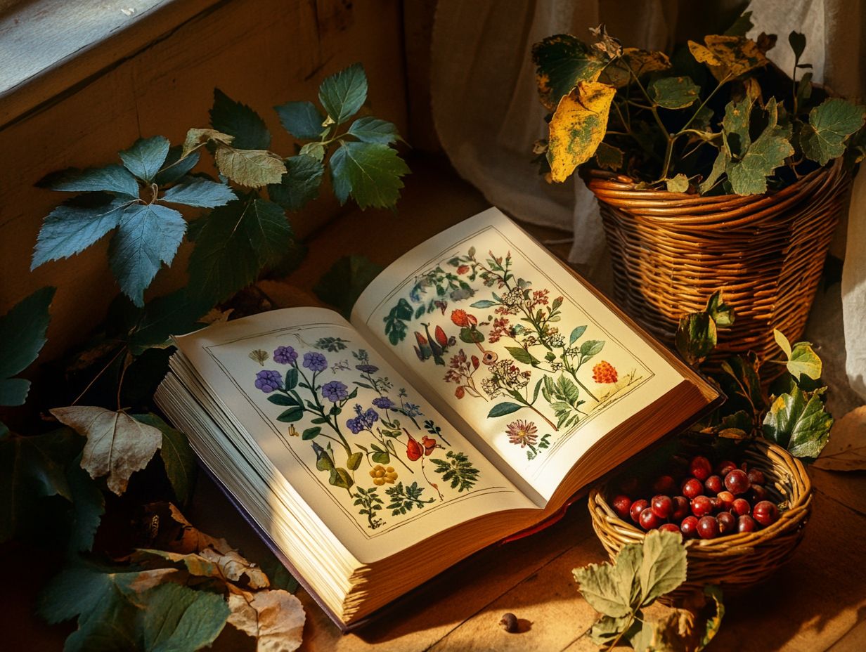 A selection of top recommended foraging books with vibrant cover designs.