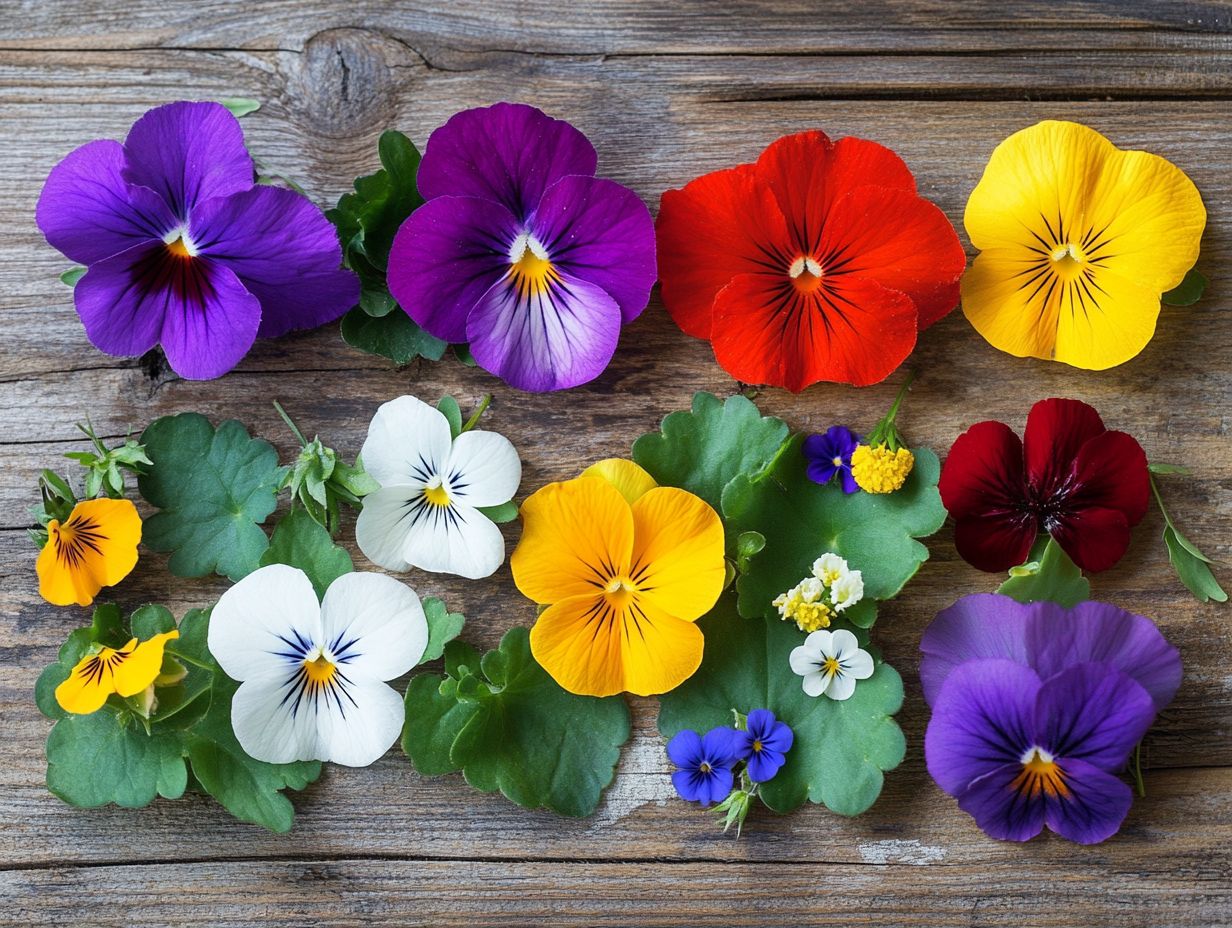 Image showing a variety of common edible flowers