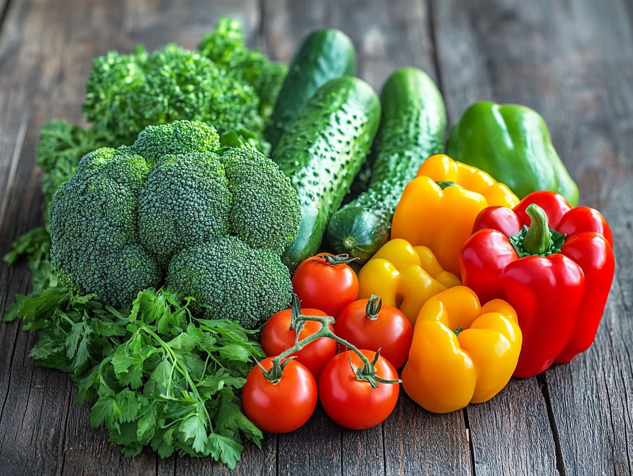 Visual guide to the top 10 common edible vegetables and their nutritional benefits