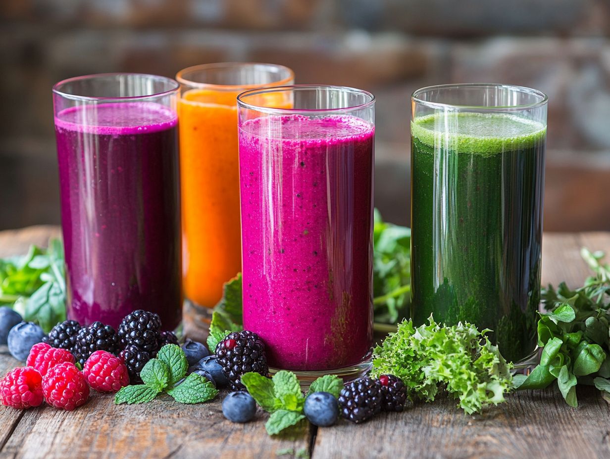 Delicious wild edible smoothies made with fresh ingredients