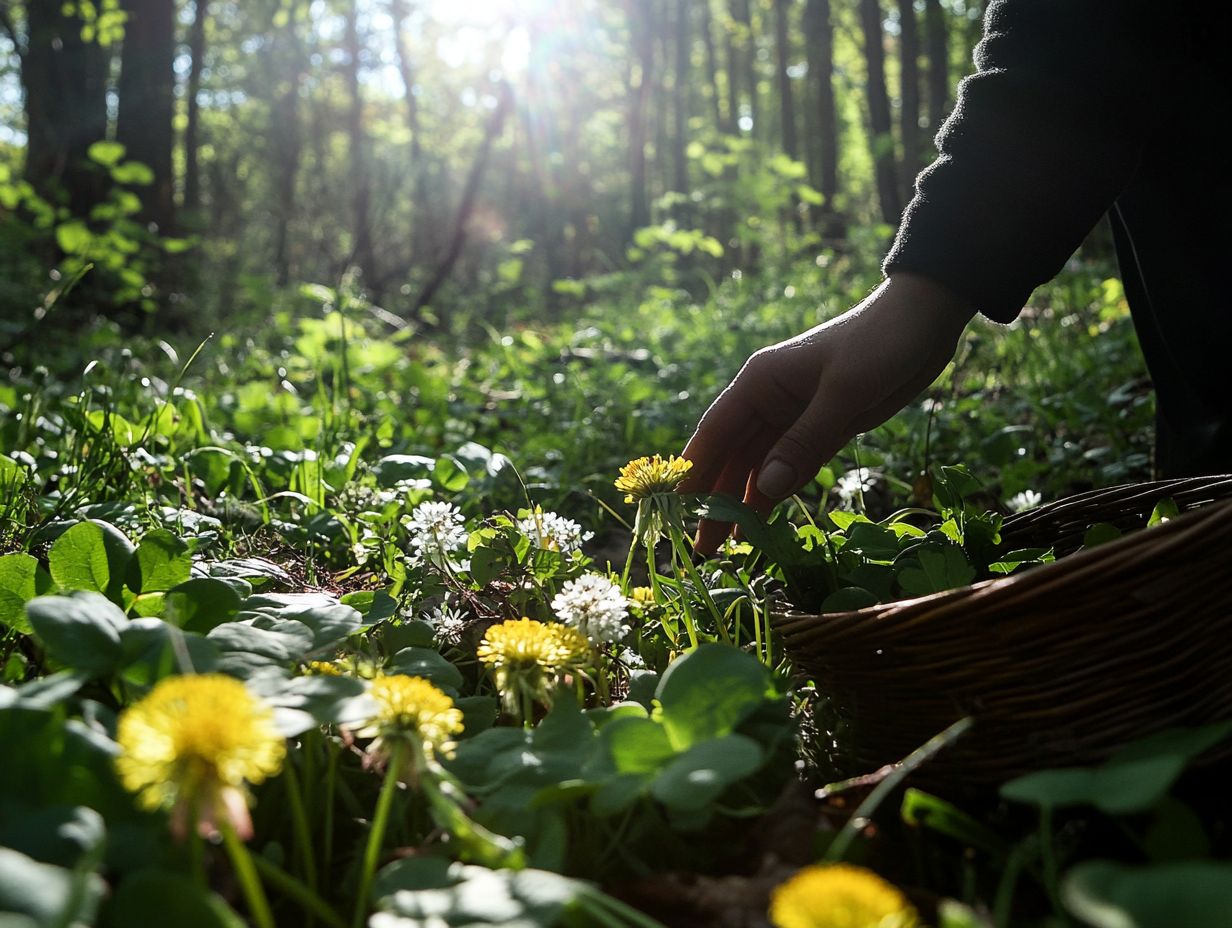 Illustration of key takeaways about foraging for wild edibles